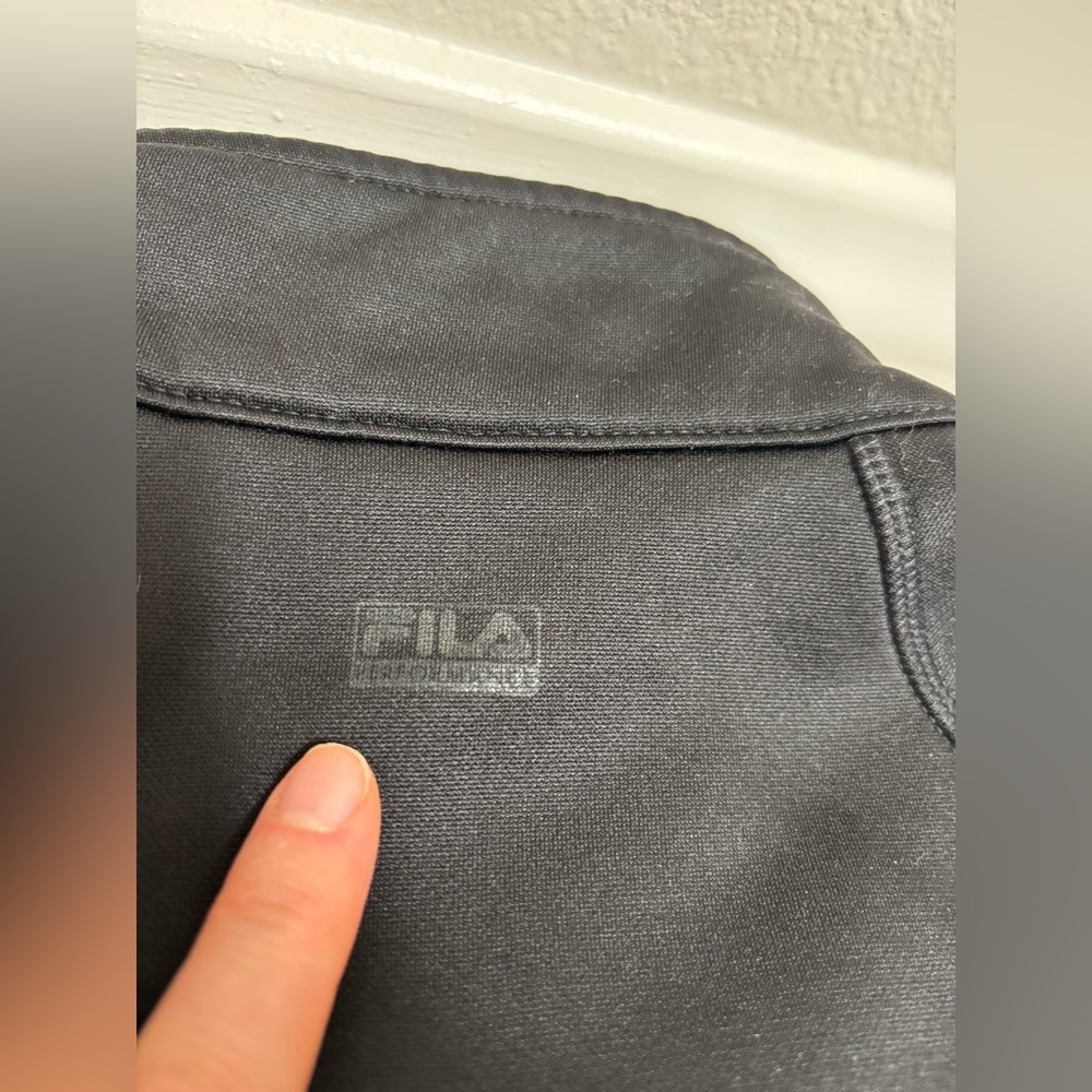 Fila Sport lightweight jacket black purple neon green size medium M quilted 90s - Picture 11 of 14